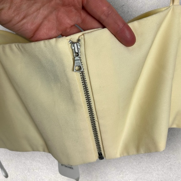 NWT Bardot Australia Athena Crop Top Pale Soft Yellow Womens Size 12 Bra NEW Y2K - Picture 7 of 14
